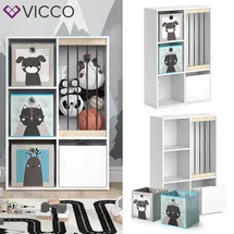 Vicco Kinderregal Luigi 90 x 30 x 90 cm MDF weiß