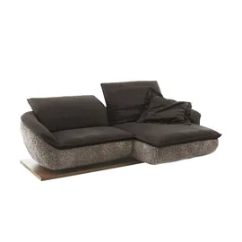 KOINOR Eckcouch Leder 3-Sitzer Blau