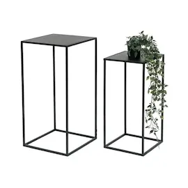 DanDiBo Ambiente Blumenhocker 96312 2er Set 40 x 40 cm Schwarz