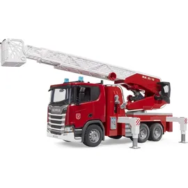 Bruder Scania Super 560R Feuerwehr mit Drehleiter, Wasserpumpe, L+S Modu