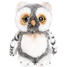 Uni-Toys - Eule grau-weiß - 18 cm (Höhe) - Plüsch-Vogel - Plüschtier, Kuscheltier