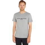 Tommy Hilfiger T-Shirt Core Logo Rundhalsausschnitt, Grau (Cloud Heather), 3XL