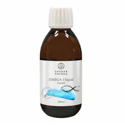 OMEGA-3 LIQUID ZITRONE FISCHÖL SHANAB 200ML 200 ml