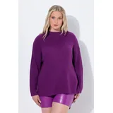 Ulla Popken Longpullover Rollkragen oversized Lila 50/52