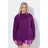 Ulla Popken Longpullover Rollkragen oversized Lila 50/52