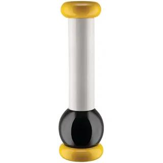 Alessi MP0210 1 - Design Salz-, Pfeffer- und Gewürzmühle Gelb, Schwarz und Weiß, Durchmesser 33 cm