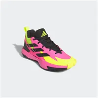 Adidas Unisex Cross 'Em Up Select Mid Kids Basketball-Schuhe, Lucid pink/Aurora Black/Lucid Lemon, 38 2/3 EU