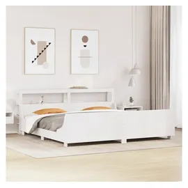 vidaXL Massivholzbett 180 x 200 cm Weiß