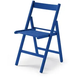 Yelloo - Stühle mod. LIBRO Farbe BLAU Klappbar Platzsparend Klappbar Massivholz Buche