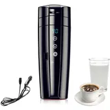 SKIKHN 12V Wasserkocher für Auto, 350ml Auto Wasserkocher mit LCD-Anzeige, 40~100°C einstellbar, Tragbare KFZ Heizung Wasserkessel, Auslaufsicher, Reise Wasserkocher für Heißwasser, Tee, Kaffee