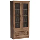 Lomadox Vitrinenschrank 90cm Breit Lefkas Eiche Teora-161