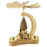 Lenk und Sohn Weihnachtspyramide Lenk und Sohn Weihnachtspyramide Klöpplerin und Schnitzer, Handarbeit aus dem Erzgebirge beige