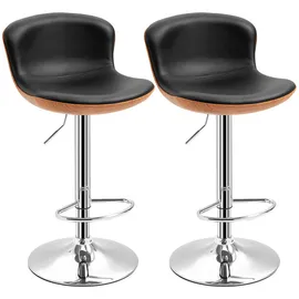Homcom Barhocker 46 x 53,5 x 85-106 cm Schwarz