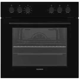 Telefunken ECHS65A-B2 Einbauherd-Set | Elektro-Herd-Kochfeld-Kombi | Backofen & Glaskeramik-Kochfeld | Hot Air Shield | Schwarz