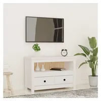 VidaXL TV-Schrank Weiß 79x35x52 cm Massivholz Kiefer