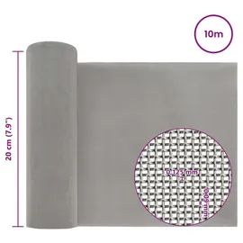 vidaXL Maschendrahtzaun 20 x 1000 cm Silber/Edelstahl