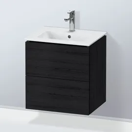 Duravit Waschtischunterschrank 2 Auszüge 52 x 42,1 x 55 cm Eiche Schwarz Matt