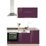 kochstation Küchenzeile KS-Samos 170 cm lila