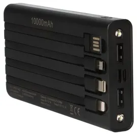 2Go Powerbank Solar 10000mAh mit LED Taschenlampe schwarz