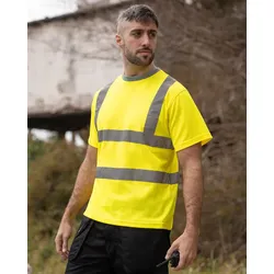 Korntex Heavy Duty Polycotton Hi-Vis T-Shirt Barcelona - signal yellow - 3XL