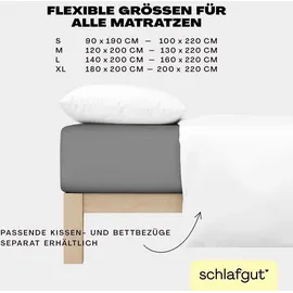 schlafgut Easy Jersey 180 x 200 - 200 x 220 cm gray mid