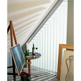 GARDINIA Lamellenvorhang Leander 127 mm weiß gestreift 200 cm x 260 cm