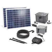 esotec Teichfilter 100/4200 Solar Durchlauffilter-Set + 24Ah LiFePO4-Akkuspeicher 101092 (Komplettset) schwarz