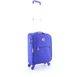 ELLE "Mode", Gr. B/H/T: 23cm x 46cm x 23cm, blau, Polyester, Koffer, mit praktischem Teleskopgestänge