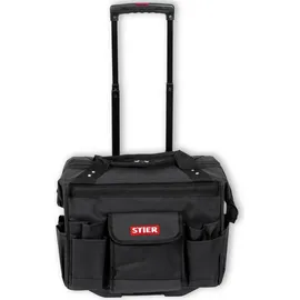 Stier Werkzeugtrolley Premium+ leer schwarz 19 Fächer