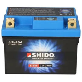 SHIDO LiFePO4 LTZ5S 12V Lithium Motorradbatterie