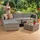 MuCoLa Polyrattan Lounge-Set 5-tlg. grau