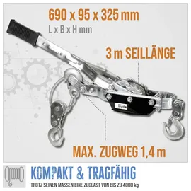 Güde Seilzug Stahl 3,0 m Silber