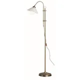 GLOBO LIGHTING Stehlampe Stehlampe Wohnzimmer Leselampe Landhaus Stehleuchte Messing Glas