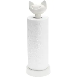 Küchenrollenhalter KOZIOL "MIAOU", weiß, B:13cm H:37cm L:13cm T:13cm, Küchenrollenhalter, spülmaschinengeeignet,melaminfrei