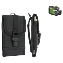 K-S-Trade Kameratasche für Olympus Stylus TG-Tracker, Kameratasche Gürteltasche Outdoor Gürtel Tasche Kompaktkamera schwarz