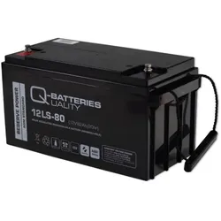 Q-Batteries 12LS-80 / 12V - 82Ah Blei Akku Standard-Typ AGM - 10 Jahres-Typ