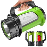 Maclean Brackets Maclean MCE345 LED 3 in 1 Taschenlampe | Wiederaufladbar mit 2 Seitenlichtern Powerbank USB IP65 4500mAh | 3 Lichtmodi 300 m Leuchtweite Kaltweiß 6500K Outdoor Camping