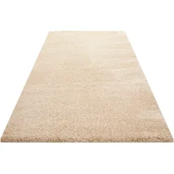 Hochflor-Teppich WECON HOME BASICS "Smilla" Gr. 4, beige, B:160cm H:50mm L:225cm, Kunstfaser, Teppiche, Wohnzimmer