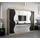 abiks möbel Schwebetürenschrank MADRYT 250 x 200 x 62 cm Schwarz