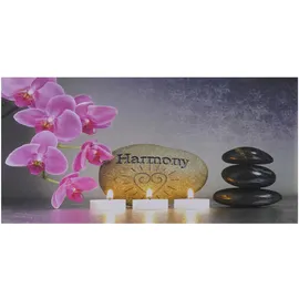 MCW LED-Bild, Leinwandbild Wandbild Leuchtbild, Timer MVG-zertifiziert ~ 110x55cm Harmony, flackernd