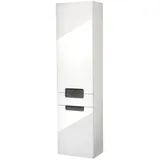 welltime Hochschrank »Siena«, Breite 40 cm, mit hochglänzenden Fronten in weiß, grau