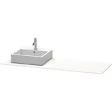 Duravit XSquare Konsole XS060HL3939 160x55cm, mit 1 Ausschnitt links, Nordic Weiß Seidenmatt