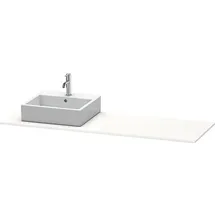 Duravit XSquare Konsole XS060HL3939 160x55cm, mit 1 Ausschnitt links, Nordic Weiß Seidenmatt