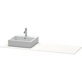 Duravit XSquare Konsole XS060HL3939 160x55cm, mit 1 Ausschnitt links, Nordic Weiß Seidenmatt