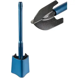 BEM Toinado WC-Bürste, Klobürste, Toilettenbürste mit Halter und Randreiniger für Bedezimmer, Bad und WC-Reiniger, befüllbarer Stiel mit Dosierung