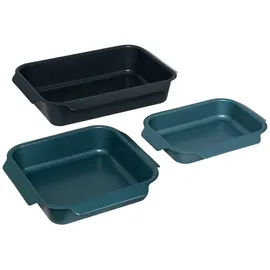 Joseph Joseph NestTM Oven Non-stick 3-piece Blue Roasting Tray Set, Rectangular, Steel, Blue