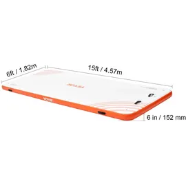 Mophorn VEVOR Aufblasbares Schwimmdock, 4,57 x 1,82 m, Dockplattform, rutschfeste Wasserschwimmdockmatte mit tragbarer Tragetasche und abnehmbarer Leiter, ...