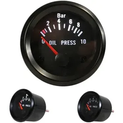 Zusatzinstrument, Youngtimer, Ãldruck,Auto,Rallye ,schwarz, Ã52mm
