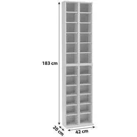 VCM CD-Regal Almera 42 x 20 x 180 cm Braun