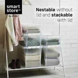 orthex SmartStore Aufbewahrungsbox Classic 3 3 L 3-tlg. transparent/weiß